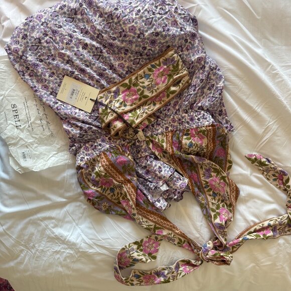 Spell Sienna Halter Maxi Dress Boho Floral NWT sz XXL - Picture 6 of 6